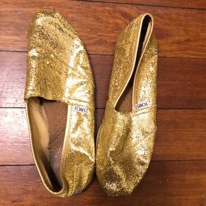 Gold Glitter Toms